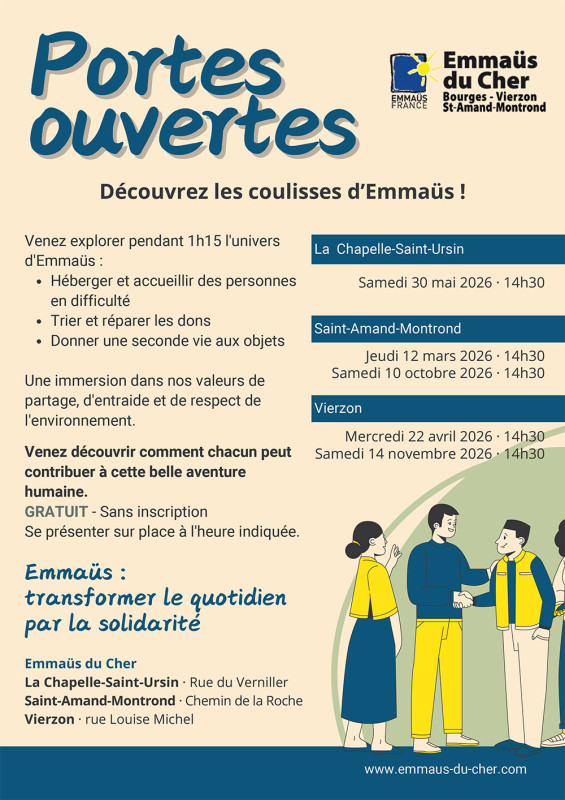 portes ouvertes Emmaüs du Cher