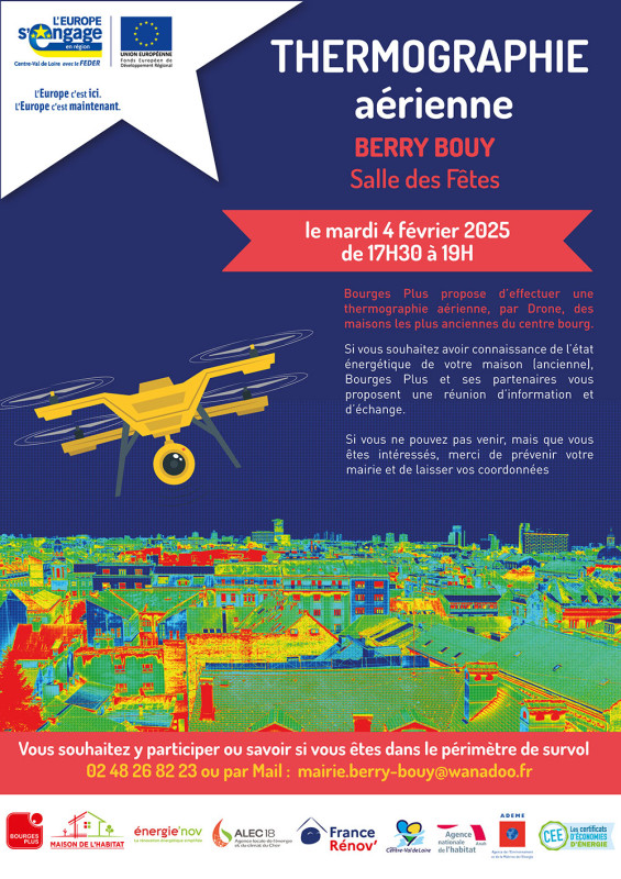 Thermographie aérienne  à Berry-Bouy