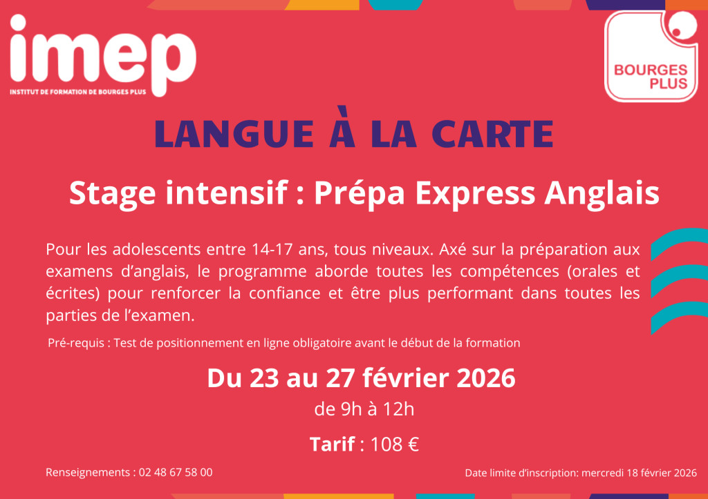 Stage intensif: Prépa Express Anglais